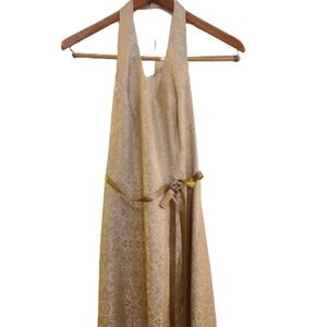 David's Bridal Halter Midi Dress